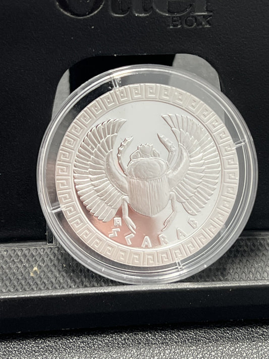 2022 NIUE $2 NZD Scarab (Skarabeus) 1 oz silver coin with box and COA