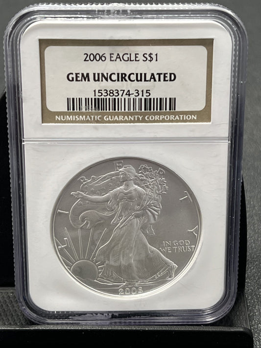 2006 Silver Eagle $1 NGC Gem Uncirculated ASE