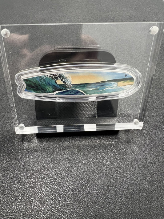 2020 2 Oz Silver Perth Mint Australia Surfboard W/ Case and COA
