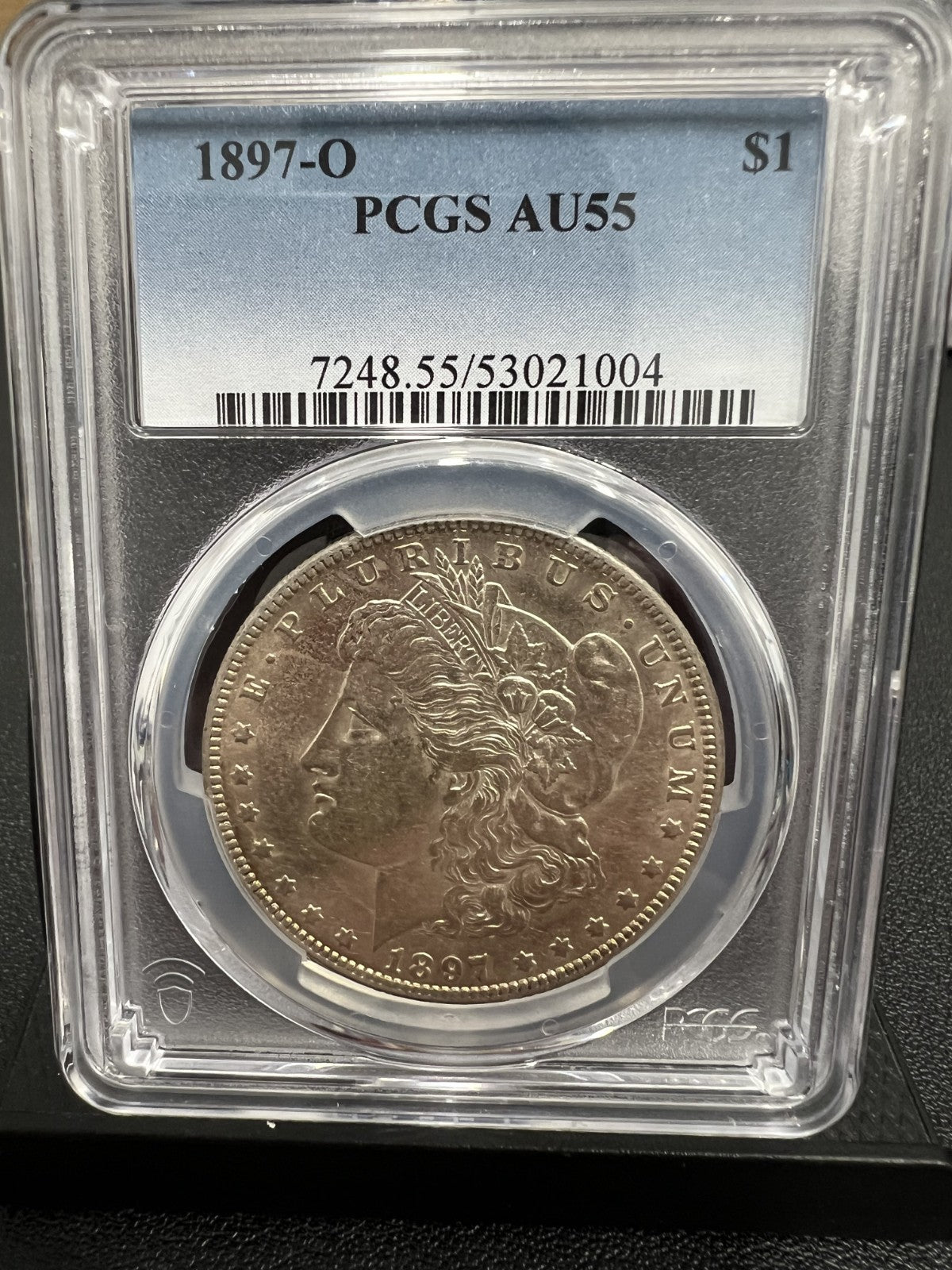 1897 O AU 55 Morgan Silver Dollar PCGS AU55