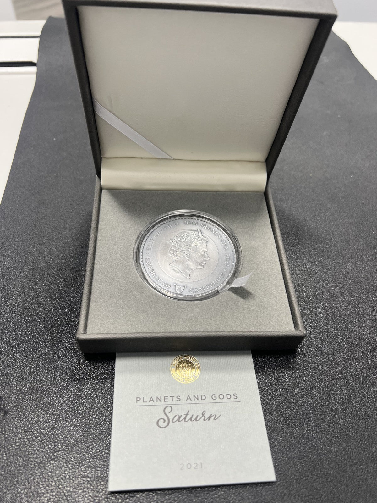 2021 3 Oz Silver 3000 Francs Planets and Gods JUPITER Antiqued Coin w/COA