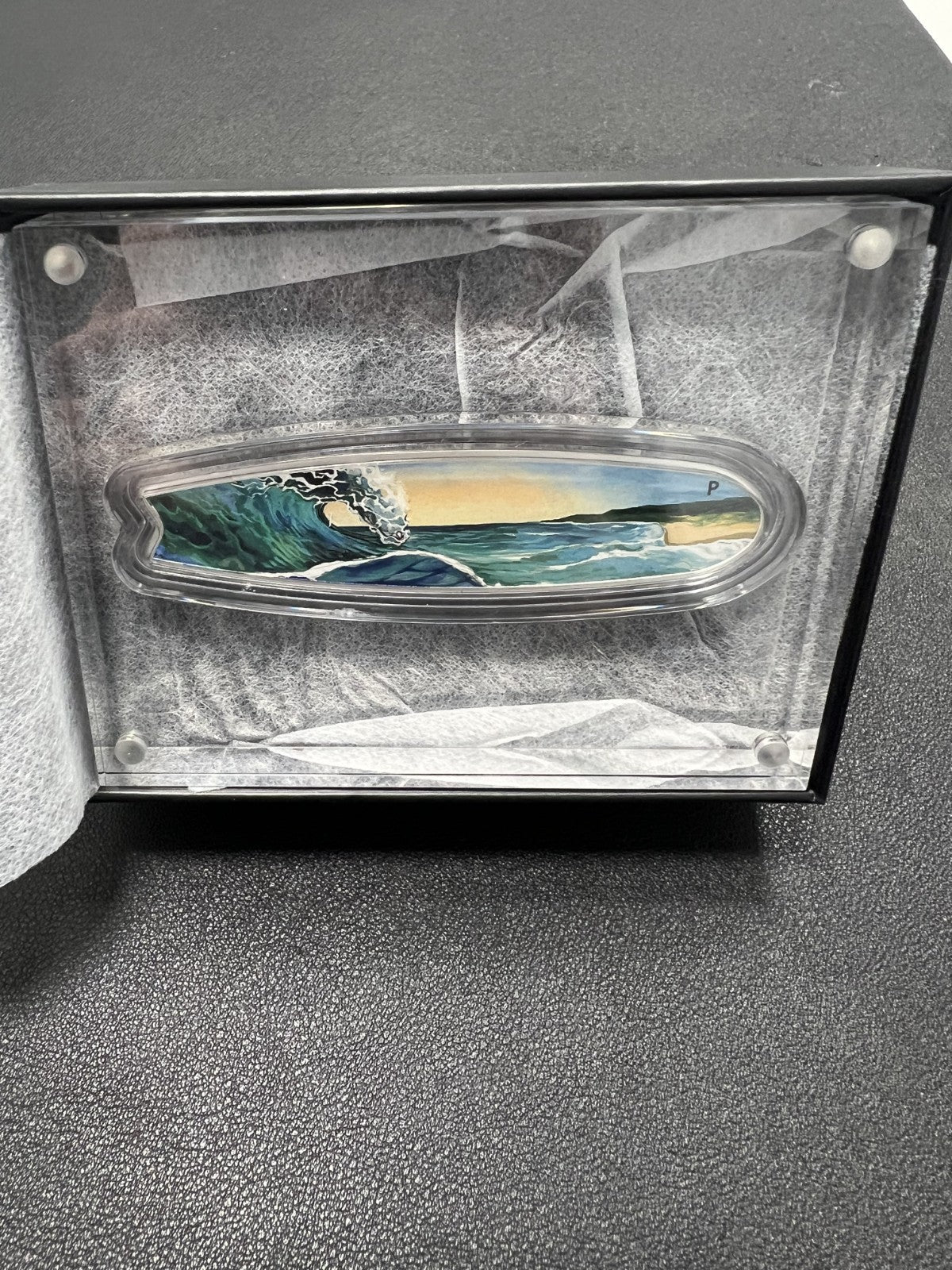 2020 2 Oz Silver Perth Mint Australia Surfboard W/ Case and COA