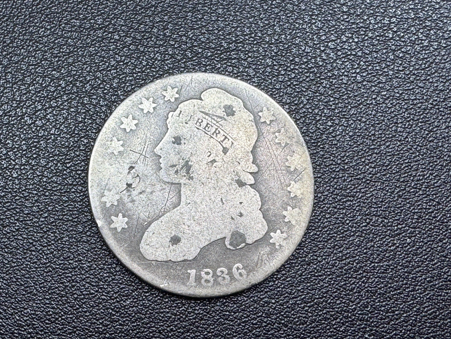 1836 Capped Bust Half Dollar - Silver 50c 50¢ Piece - Lettered Edge Coin Liberty