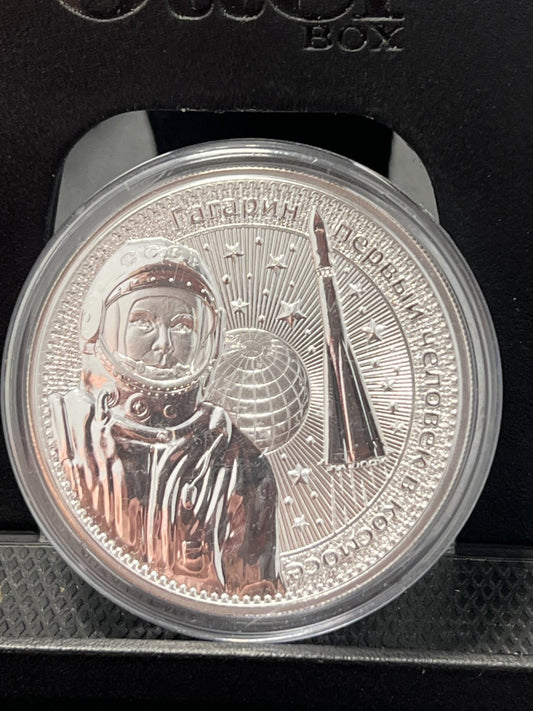 2021 1 Oz Germania Gagarin Silver in capsule