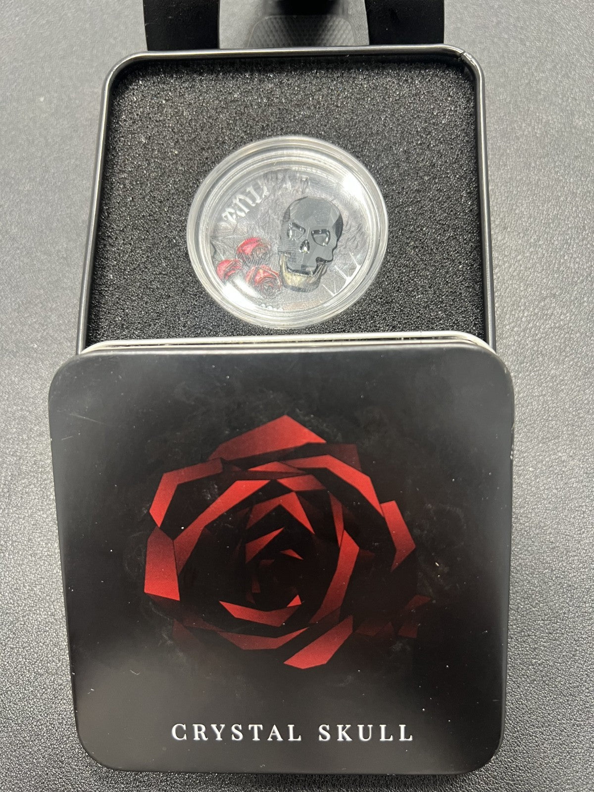 2018 Republic of Guinea 1000 Francos Crystal Skull 1 oz Proof Silver Coin