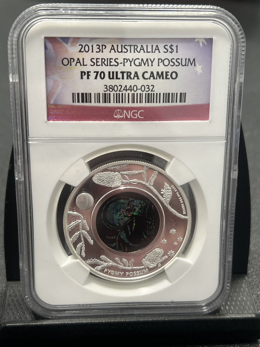 2013P Australia Silver $1 Opal Series - Pygmy Possum NGC PF70 Ultra Cameo PF 70