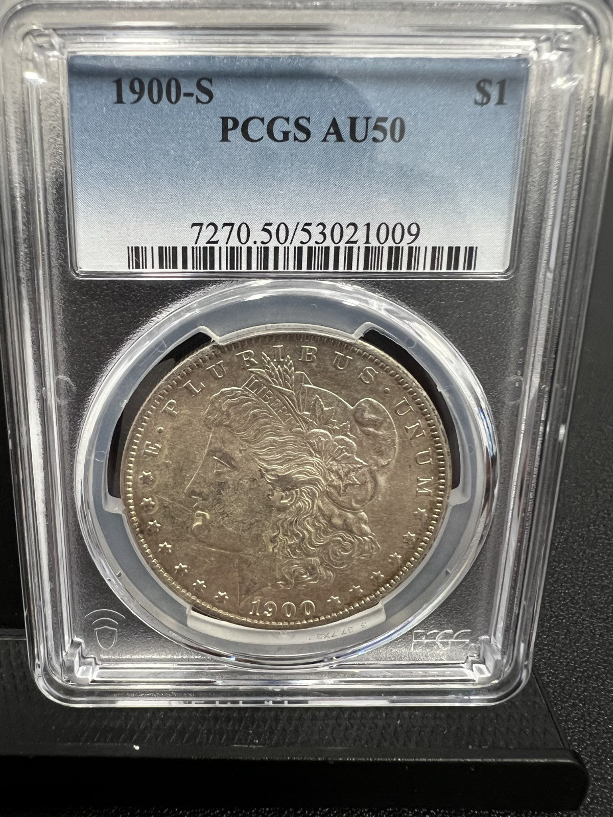 1900-S $1 Morgan Silver Dollar AU50 PCGS