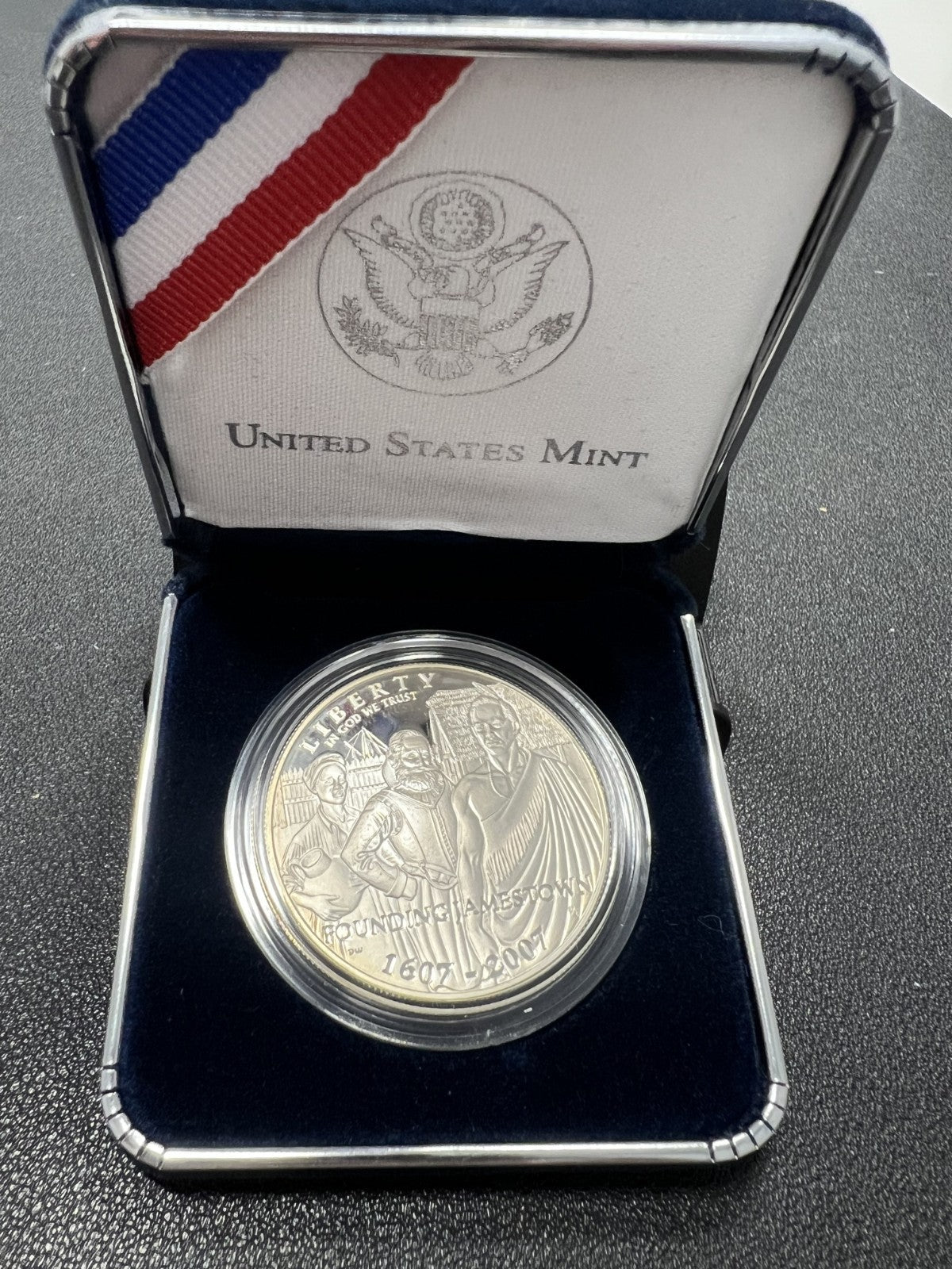 2007 Jamestown 400th Anniversary Commemorative Uncirculated Silver Dollar Coin