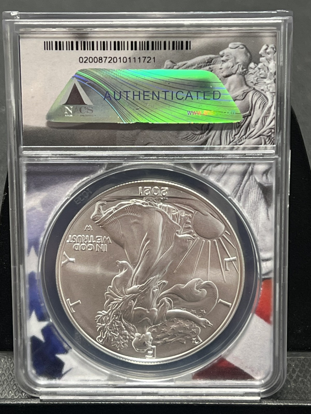 2021 AMERICAN SILVER EAGLE ANACS MS70 First Strike COIN TYPE 2 MS 70 $1 ASE