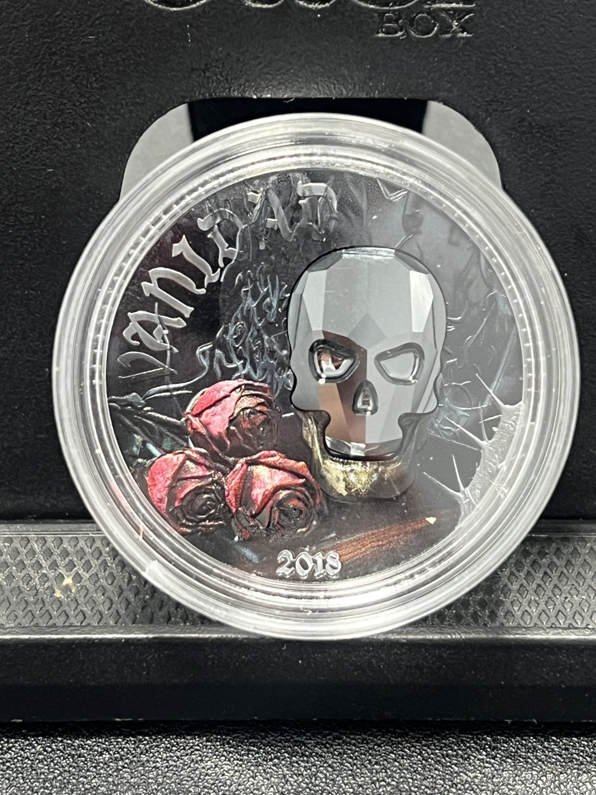 2018 Republic of Guinea 1000 Francos Crystal Skull 1 oz Proof Silver Coin